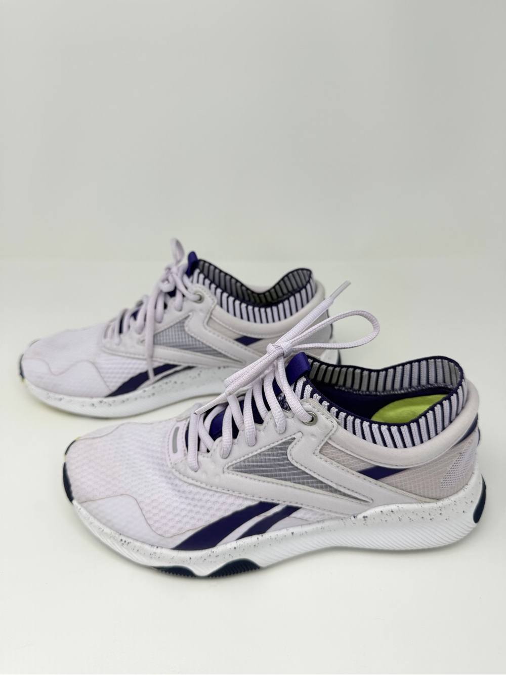 Reebok Purple and Neon Yellow Training Sneakers